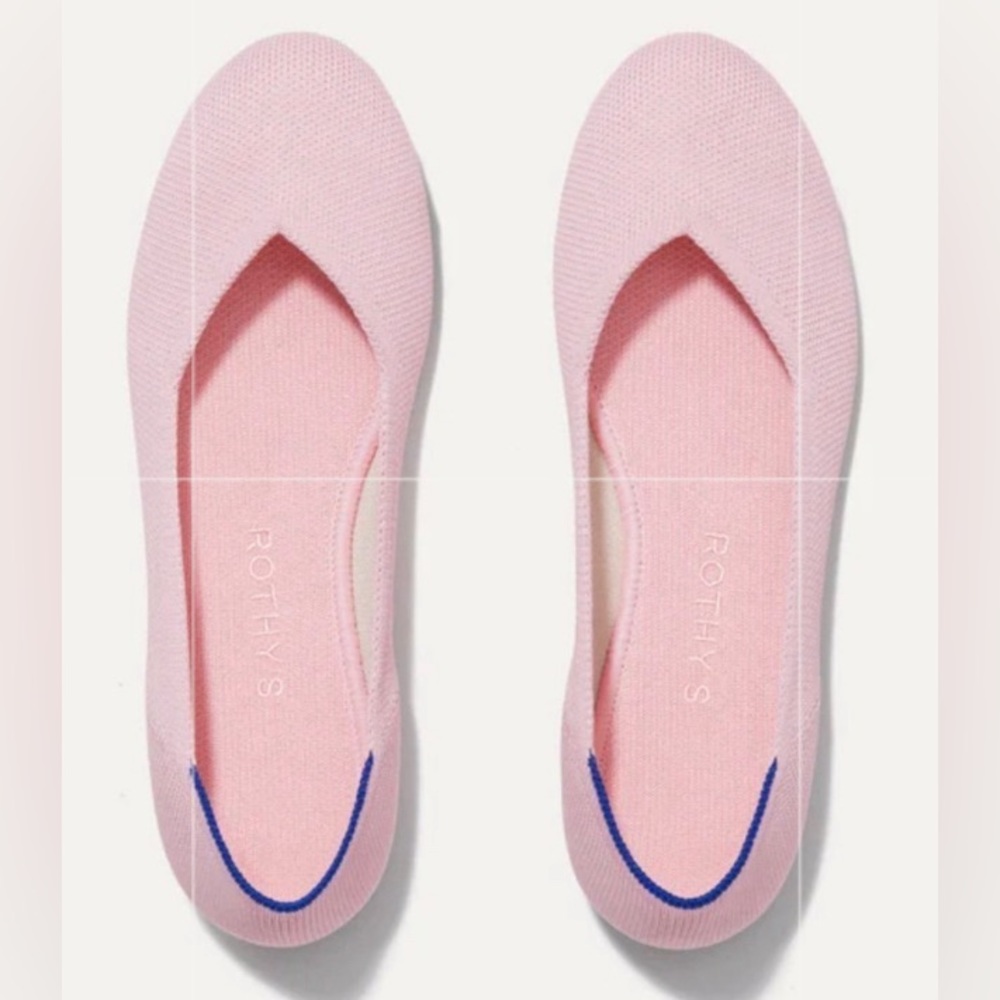 Rothys The Flat in Blush Pink w Tortoise Soles